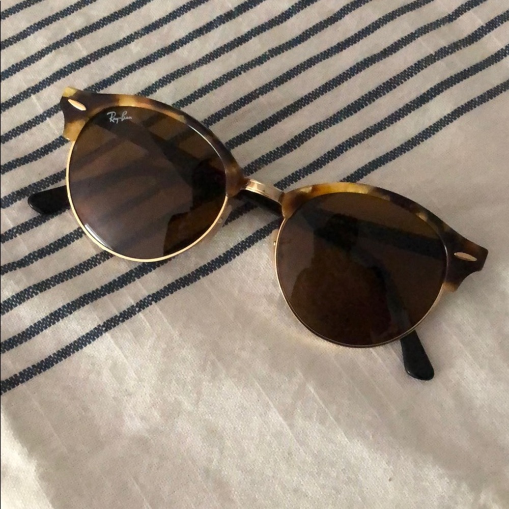 Tortoise Ray Ban circle sunglasses